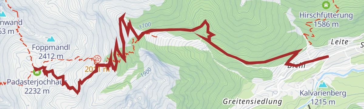 Route map: 🌟 Gschnitztaler Hüttenstern Padasterjochhaus